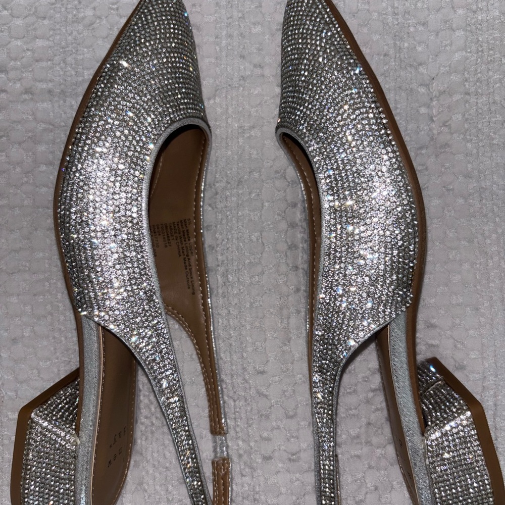 a new day Silver Rhinestone Pointed Slingback Flats - Picture 3 of 4
